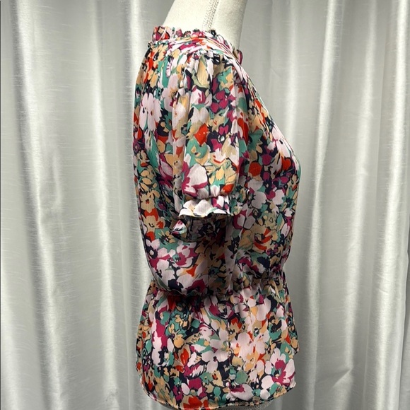 J.Crew Floral Multicolor Women's Top Size Small - Picture 7 of 7